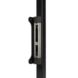 Opritor reglabil SFKO negru RAL 9005 pentru încuietori încastrabile, adâncime profil 40-60 mm – pe suport vertical