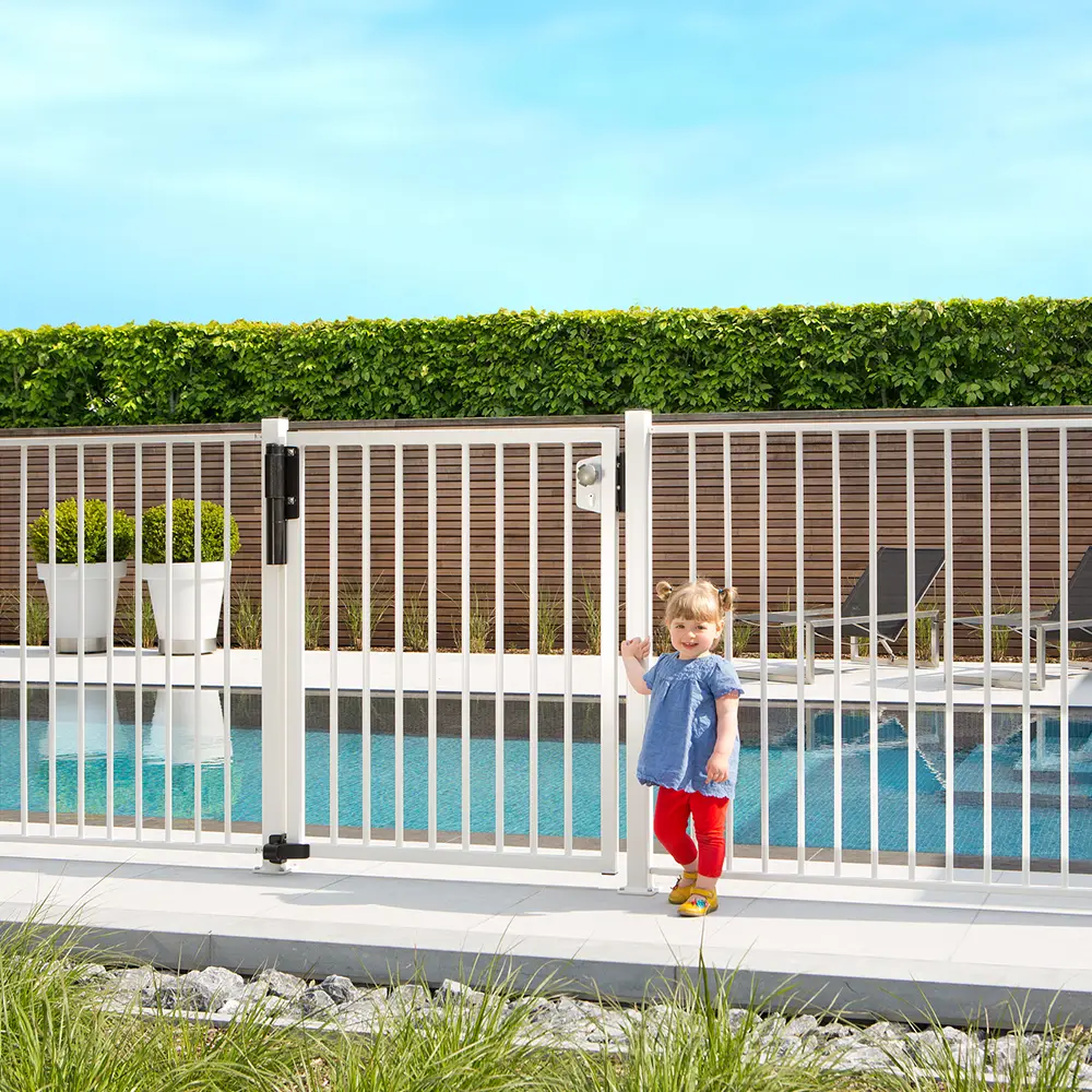 Opritor fix din poliamidă SMKL QF pentru porți de grădină, adâncime profil 40 mm – gard de piscină