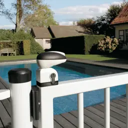 Opritor fix din PVC STKQF pentru încuietori TWIST40, adâncime profil 40 mm – poartă lângă piscină