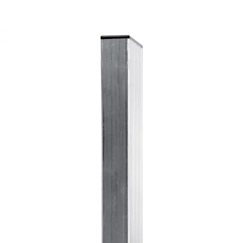 Stâlp gard rectangular zincat 60x40x1,5 mm, 2000 mm – tub cu capăt superior închis