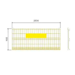 Panou PVC EPS, sistem de protecție a marginilor pe șantier – schiță cu dimensiuni 2500 x 1135 mm