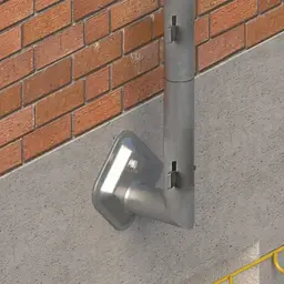Talpă verticală EPS UPN-V2, sistem de protecție a marginilor – montată pe perete de zidărie