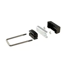 Accesoriu de gard: colier metalic tip H Tul pentru panouri rigide – set cu cleme, suporturi și șurub