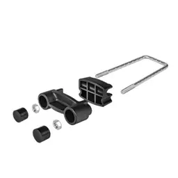 Accesoriu de gard: colier metalic tip Tul pentru panouri rigide – clemă, șuruburi și piesă de prindere