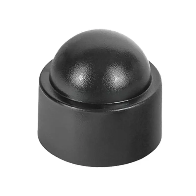 Accesoriu de gard: capac PVC pentru piuliță M20, negru RAL 9005 – suprafață superioară bombată