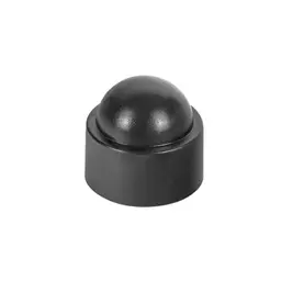 Accesoriu de gard: capac PVC pentru piuliță M8, negru RAL 9005 – capac rotund lucios