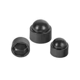 Accesoriu de gard: capac PVC pentru piuliță M8, negru RAL 9005 – set de capace de mărimi diferite