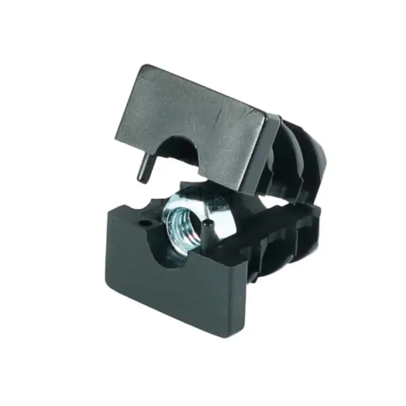 Accesoriu de gard: capac PVC cu piuliță M8, 40x40 mm – filet interior pentru fixare