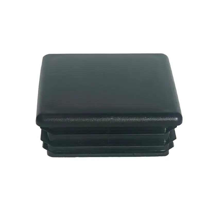 Accesoriu de gard: capac tip dop PVC 60x60 mm, negru RAL 9005 – formă pătrată, suprafață netedă