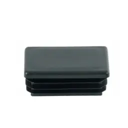 Accesoriu de gard: capac tip dop PVC 100x150 mm, negru – margini rotunjite, vedere de aproape