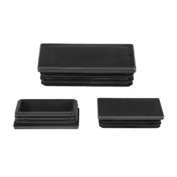 Accesoriu de gard: capac tip dop PVC 100x150 mm, negru – set de capace în diferite mărimi