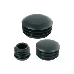 Accesoriu de gard: capac tip dop PVC D16 mm, negru RAL 9005 – trei bucăți de mărimi diferite